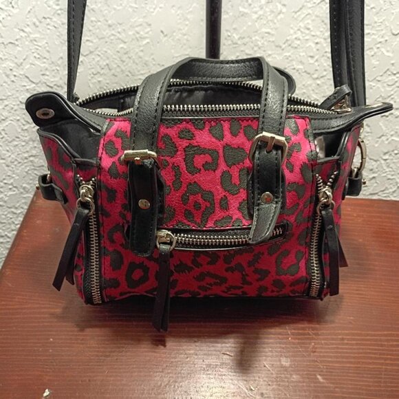 Pink and black leopard print y2k purse - Picture 1 of 8